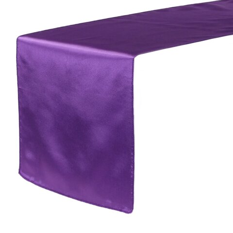 Purple Satin Table Runners