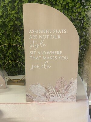 Assigned Seats Sign