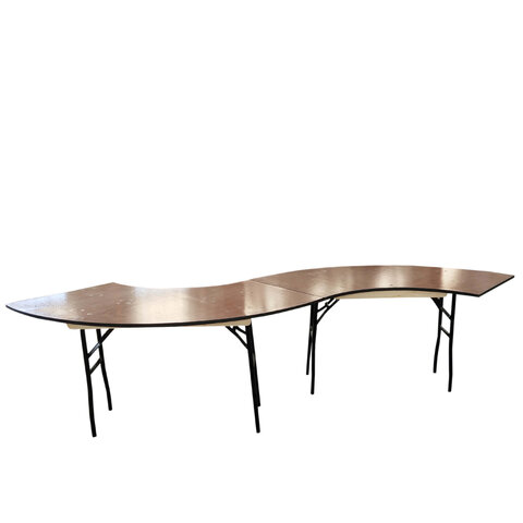 Serpentine Table 4ft Inner x 8ft Outer Curve