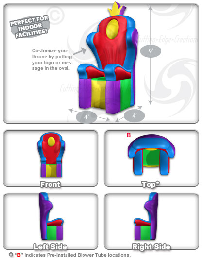 Louis Vuitton Throne Chair - Bounce House & Inflatable Hire in