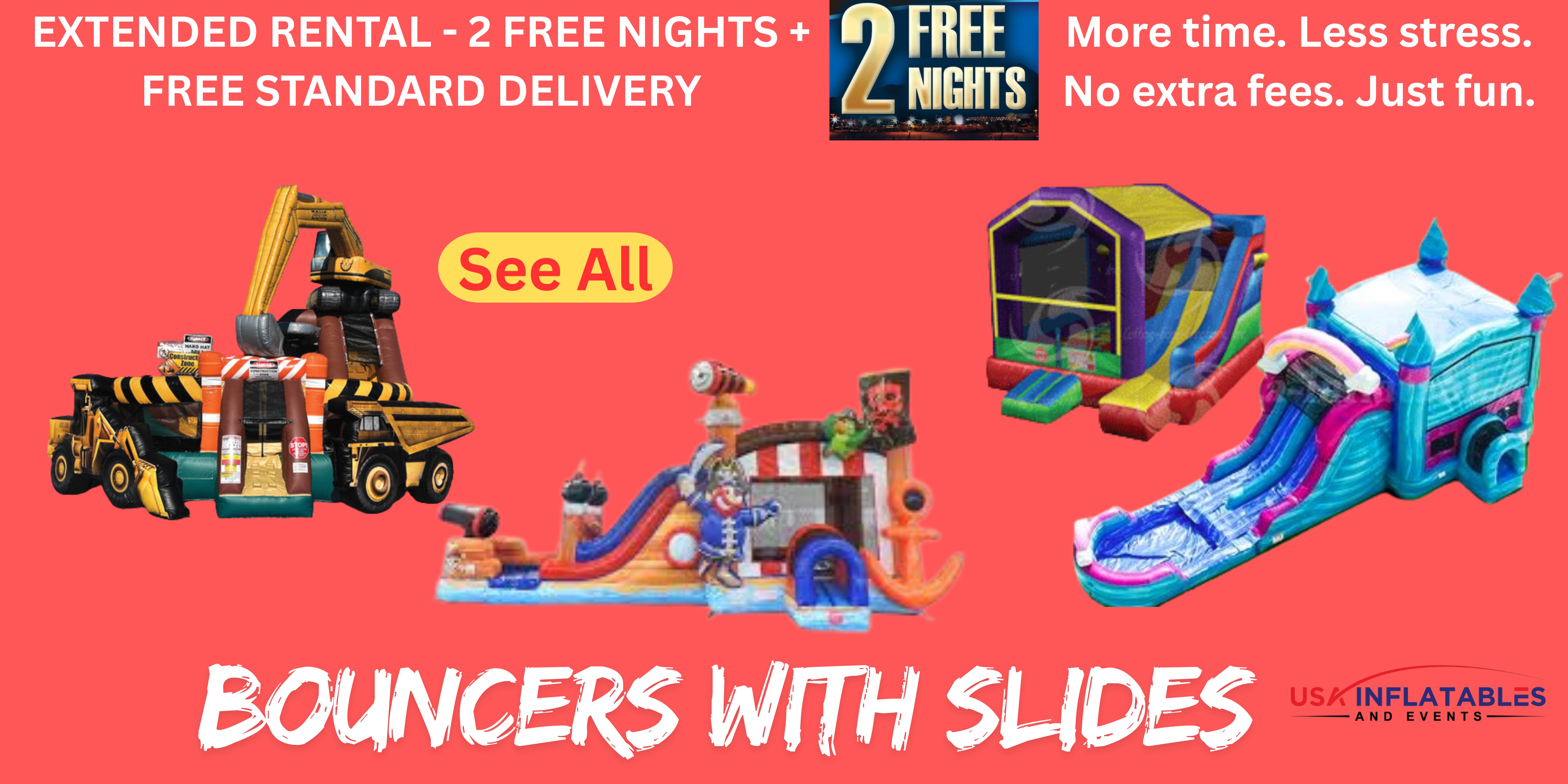 Bouncers with Water Slides