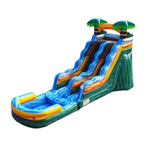 16 Ft Splash Zone Water Slide with Pool