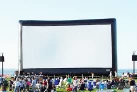 Drive in Movie Screen Complete Set Up W/ Technician 30 X 17 