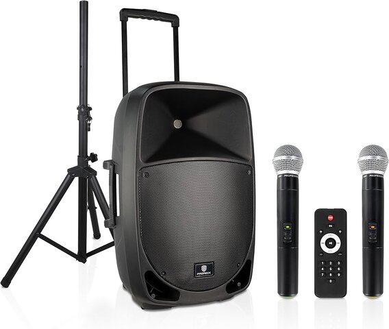 PA Blue Tooth Speaker System - 200 WATTS - connect your phone or wireless microphone - 