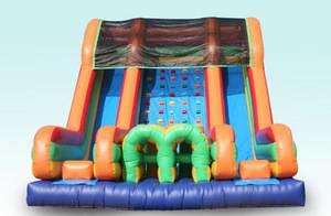 18 Ft  Double Bay Rock Climb Obstacle Slide  