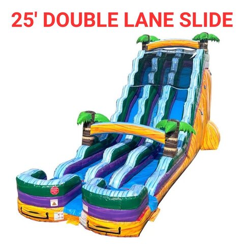 25' Mango Falls Double Bay Wet/Dry Slide
