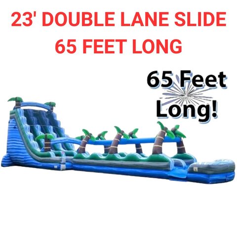 23' TALL - 65' Long Tropical Marble Dual Lane Splash and Ride