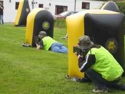 10 Laser Tag Bunkers - with air pump - 