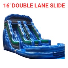 Blue Paradise 16' Dual Lane Water Slide