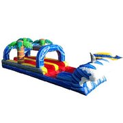 33 X 10 - Shark Sighted Dual Lane Slip and Slide with Pool 