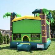 14 X 14 Chillin Palms Bounce House with Basketball Hoop