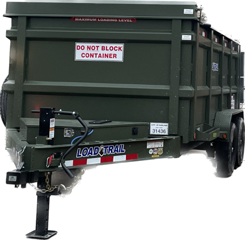 15 Yard Dumpster Dump Trailer