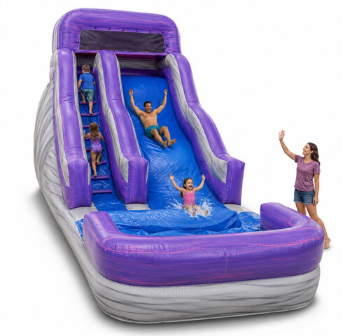 (B) 16ft Purple Grey Wave Wet-Dry Slide - 23302