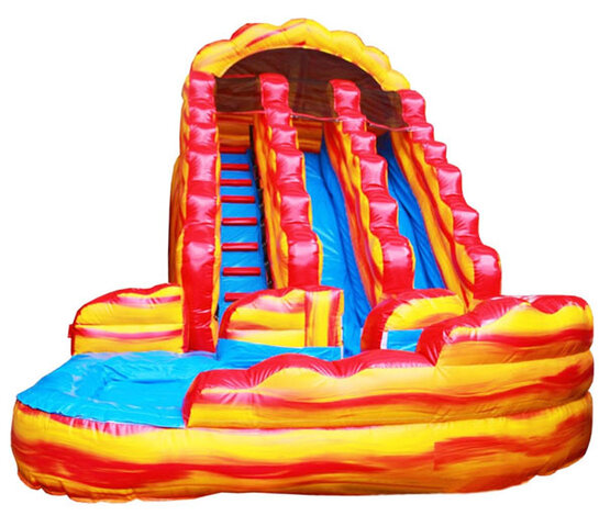 18ft Dual Volcano Curve Wet-Dry slide