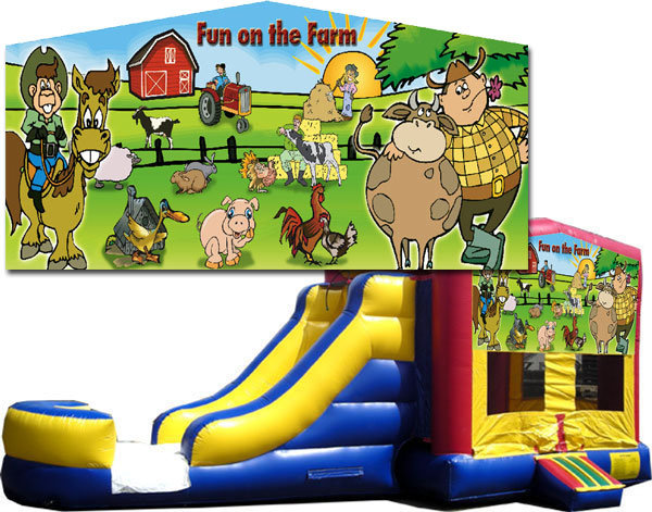 (C) Fun on the Farm Bounce Slide Combo