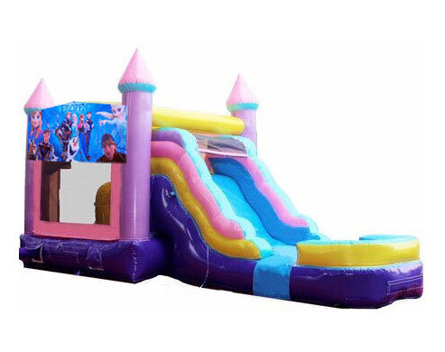 (C) Frozen Girl Castle Bounce Slide Combo