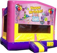 (C) Happy Birthday Bounce House Pink
