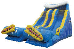(C) 24ft Dual Wipe Out Slide
