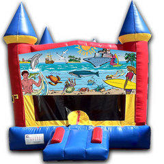 (C) Seaside Castle Bounce House