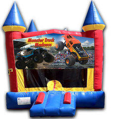 (C) Monster Truck Banner Castle Bounce House