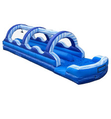 35' Blue Marble Dual Lane Inflatable Slip n Slide