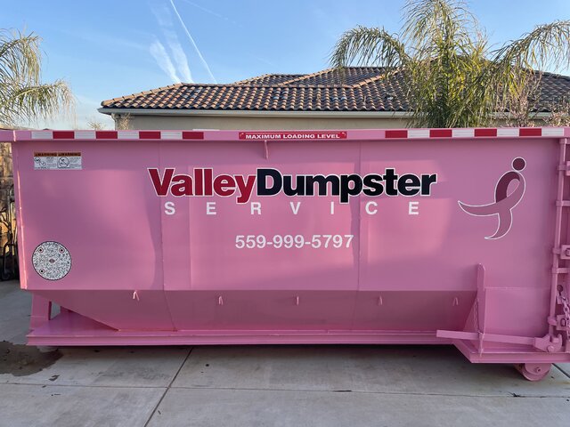 20 Yard Pink Dumpster 3 Day Rental