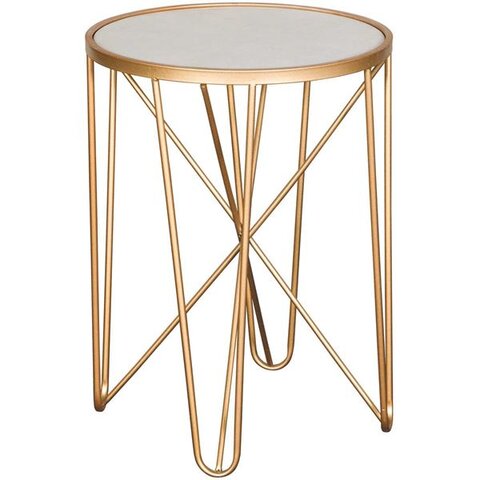 Gold Mirror Round Table