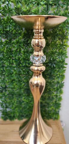 GOLD Centerpiece Stand with Crystal