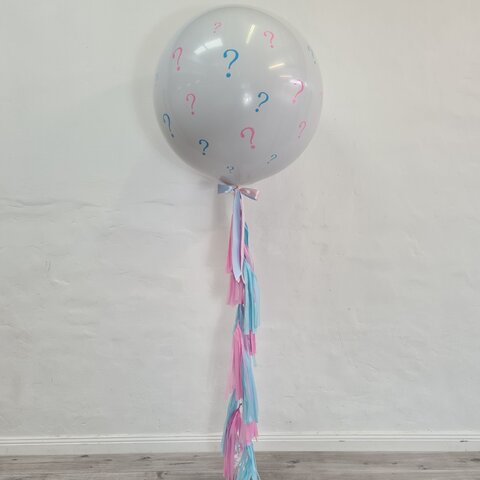 Gender Reveal Balloon with Tassels