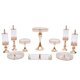 10 Pc Round Crystal Dessert Stand Set