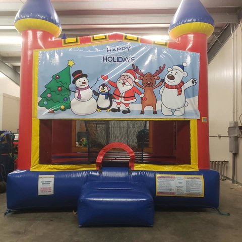 Happy Holidays Christmas Medium Bounce House