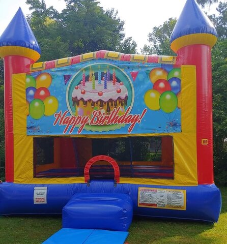 Happy Birthday 4 Bounce House Large