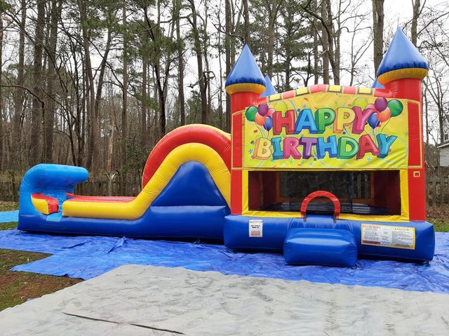 Happy Birthday 2 Castle Single Slide Dry Combo
