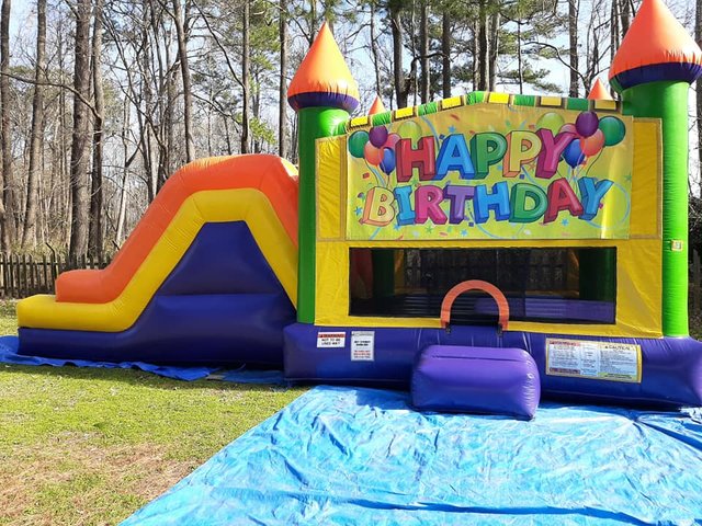 Happy Birthday 2 Castle Double Slide Dry Combo