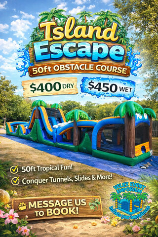 Dry Island Escape 50ft Obstacle Course Dry