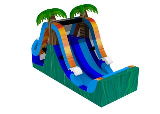 Island Espcape Double Water Slide