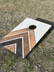 Premium Cornhole Set with Score Stands and Drink Holders