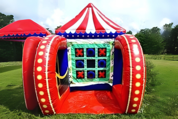 Inflatable tic-tac-toe carnival game setup by Vertical Entertainment.
