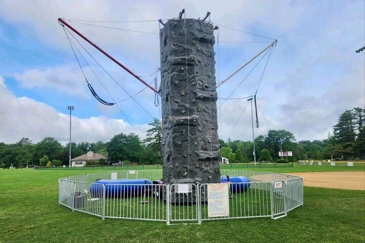 Vertical Entertainment rock climbing wall rental at Billerica MA school event