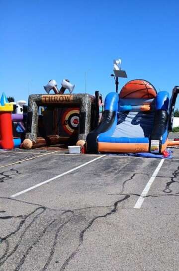 Vertical Entertainment inflatable sports games at outdoor event