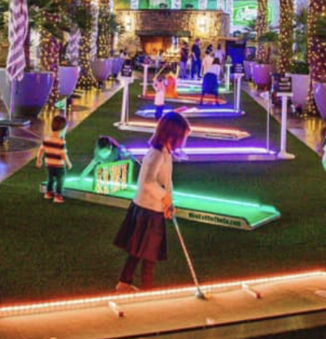 9 Hole LED Mini Golf with Giant Obstacles