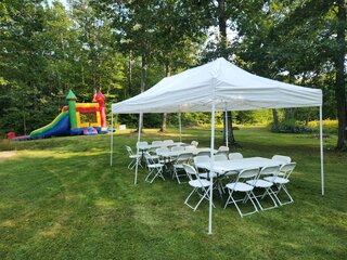 10 x 20 Tent Rental Package w/ Rectangular Tables