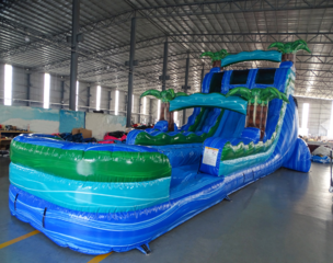 Island drop 18ft dual lane waterslide