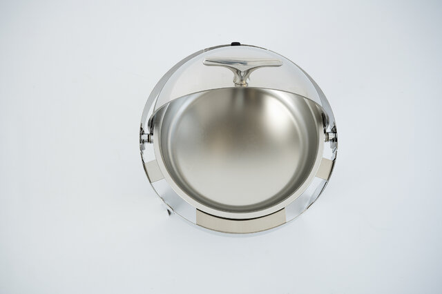 Round Roll-Top 6 qt. Stainless Steel Chafer