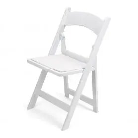White Padded Resin Chair