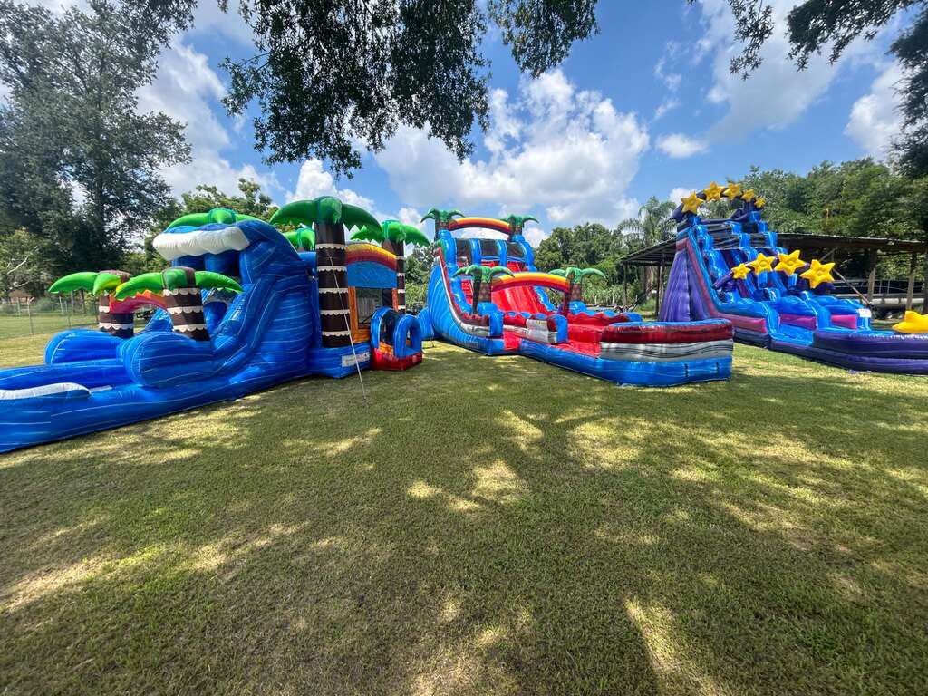 Water slide rental setup in St. Cloud Florida