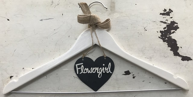 White Flowergirl Clothes Hangers