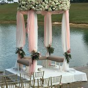 Round 4 Column Arbor with Draping