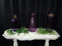 Large Purple Decorative Glass Vases