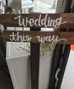 'Wedding this Way' Sign